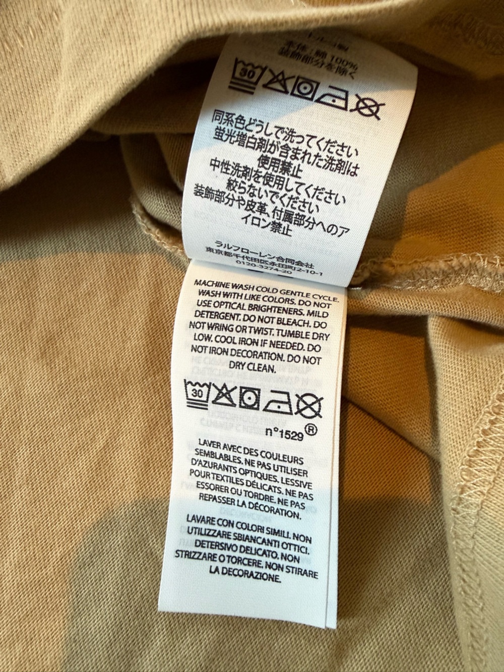 Polo Ralph Lauren Beige Embroidered BIG PONY Classic Fit T Shirt Men’s Size 3XB - Picture 9 of 13